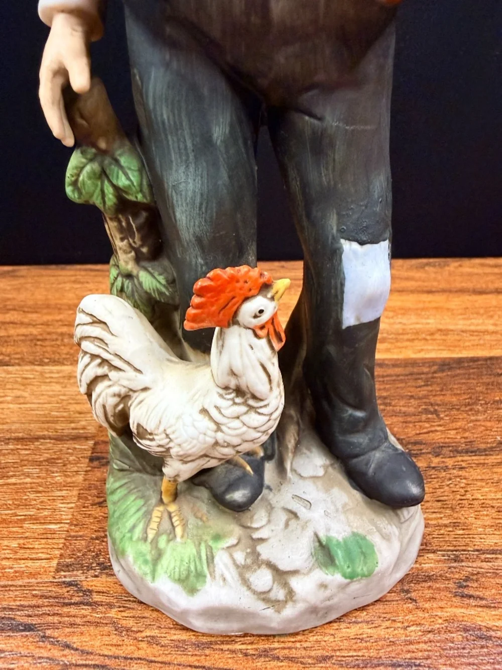 HOMCO Farmer with Rooster Figurine #1434